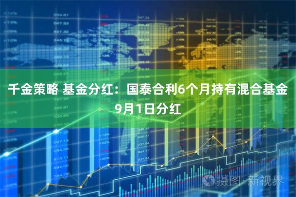 千金策略 基金分红：国泰合利6个月持有混合基金9月1日分红
