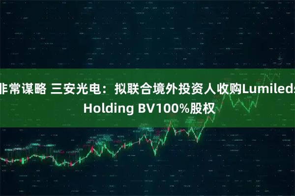 非常谋略 三安光电:拟联合境外投资人收购Lumileds Holding BV100%股权